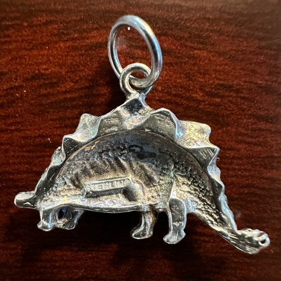 Vintage Sterling Silver Stegosaurus Charm or Pendant - Picture 2 of 4
